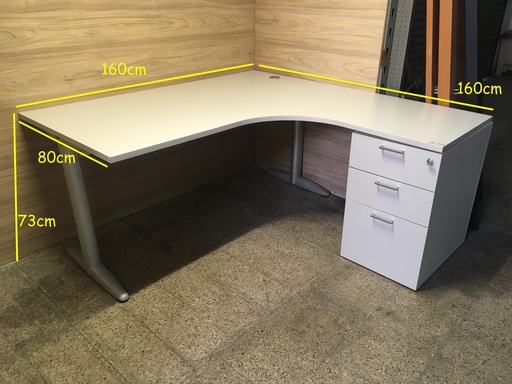 [190609] Conjunto de mesa y cajonera, Ref: 190609
