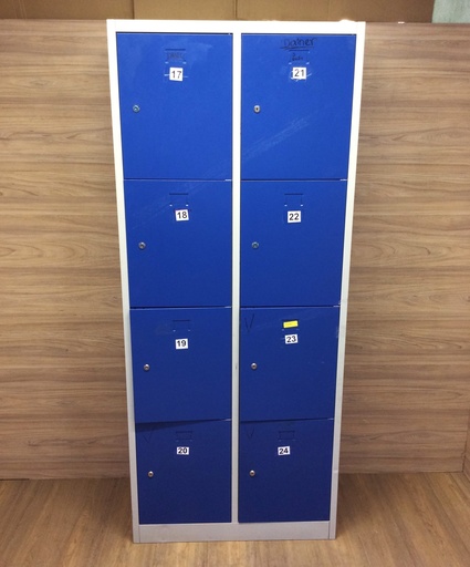 [R2572] Módulo 8 taquillas de vestuario metálicas azul. R2572