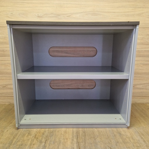 [R2504] Mueble estantería gris y wengue. R2504